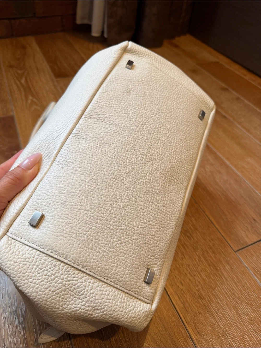 ELBORN Bonner Square Leather Bag – White